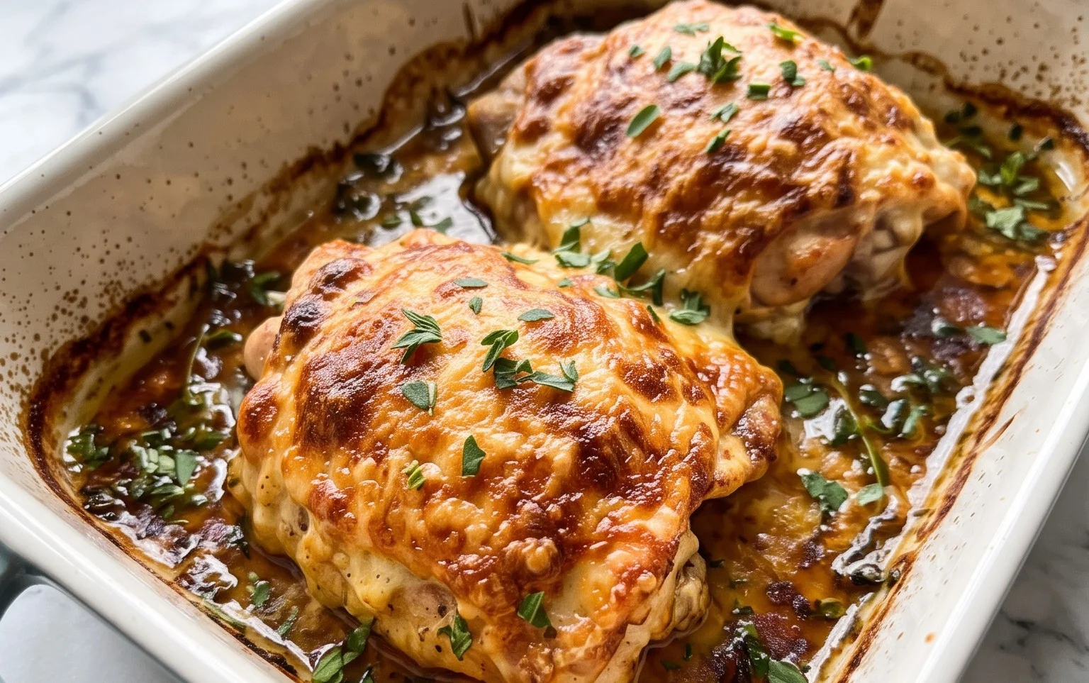 Kip uit de oven met een kaaskorstje