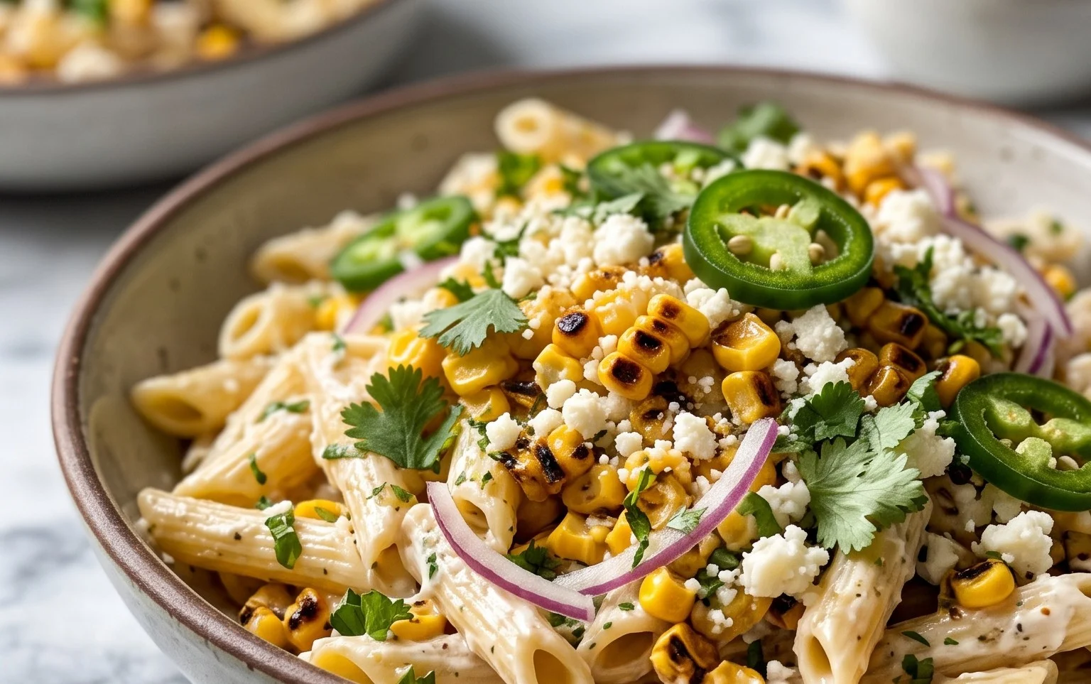 Tasty Elote Pasta Salad Greek Yogurt - moanaskitchen